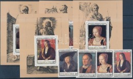 ** 1978 Dürer Sor + Sor Vágott Blokksor Formában, Nyomtatott Fogazással Mi 831-834 - Otros & Sin Clasificación