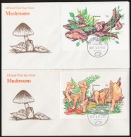 1992 Gomba Sor Mi 1637-1644 + Blokksor Mi 234-235 4 Db FDC-n - Other & Unclassified