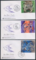 1993 Világbéke Napja Sorozat Négyestömbökkel 3 Klf FDC - Sonstige & Ohne Zuordnung