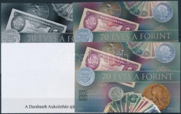 ** 2016 70 éves A Forint 4 Db-os Emlékív Garnitúra Azonos Sorszámmal (004) - Other & Unclassified