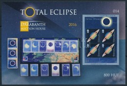 ** 2016 Total Eclipse (Napfogyatkozás) Angol NyelvÅ± Emlékív (ssz.: 014) - Autres & Non Classés