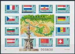 ** 1977 Európa Transzkontinentális Vízi útja: A Duna-Majna-Rajna Vágott Blokk... - Altri & Non Classificati