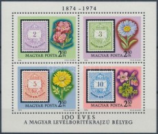 ** 1974 100 éves A Levélborítékrajzú Bélyeg Blokk, A 4. Bélyegen... - Altri & Non Classificati