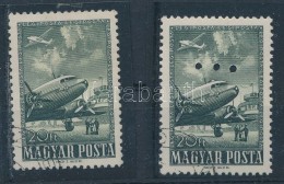 O 1957 RepülÅ‘ 20Ft + 20Ft 3-as Lyukasztással (4.700) - Autres & Non Classés