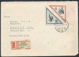 1953 Ajánlott Levél Berlinbe - Szovjet Zóna Madarak 1,40Ft+1,60Ft... - Sonstige & Ohne Zuordnung