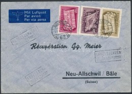 1949 Légi Levél Svájcba 3 SzínÅ± Centenárium (1,30Ft)... - Autres & Non Classés