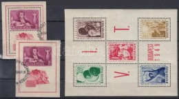 ** O 1949 Puskin Blokkpár Bélyegzett + VIT Blokk Postatiszta (13.000) - Andere & Zonder Classificatie