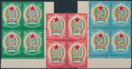 ** 1949 Alkotmány Sor Négyestömbökben 3x20f, 3x60f, 2x1Ft Makkos Vízjellel - Other & Unclassified