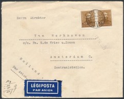 1939 Légi Levél Hollandiába Arcképek 2x30f Bérmentesítéssel - Autres & Non Classés