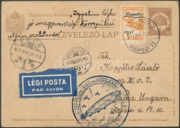 1931 Légi Posta Díjjegyes LevelezÅ‘lap Zeppelin 1P Díjkiegészítéssel... - Autres & Non Classés