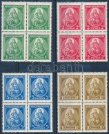 ** 1932 Nagy Madonna Sor Négyestömbökben (260.000) / Mi 484-487 Blocks Of 4 (apró... - Autres & Non Classés