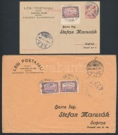 1920 2 Db Légi Küldemény Rajtuk összességében A Teljes Légi Posta Sor - Other & Unclassified