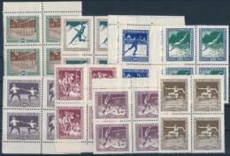 ** 1925 Sport Sor Négyes Tömbökben (56.000) / Mi 403-410 Blocks Of 4 (ráncok, Elvált... - Andere & Zonder Classificatie