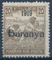 * Baranya I. 1919 Arató 20f Antikva Számokkal, Garancia Nélkül (*40.000) - Altri & Non Classificati