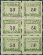 ** Nyugat-Magyarország VII. 1921 Lajtabánság Portó 50f Hatostömb, Bodor... - Autres & Non Classés