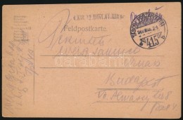 1918 Tábori Posta LevelezÅ‘lap / Field Postcard 'Mi.KIR. 12.HONV. GY. EZRED' + 'TP 415 B' - Autres & Non Classés