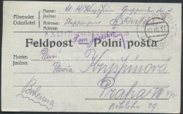 1917 Tábori Posta LevelezÅ‘lap 'XXII. Marschkompagnie' - Andere & Zonder Classificatie