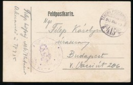 1917 Tábori Posta LevelezÅ‘lap / Field Postcard 'M.KIR. 7. HONVÉD TÁBOR ...' + 'TP 415 B' - Andere & Zonder Classificatie