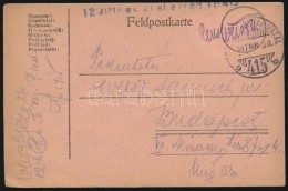 1917 Tábori Posta LevelezÅ‘lap / Field Postcard '12.Honv. Gyal. Ezred' + 'TP 415 B' - Autres & Non Classés