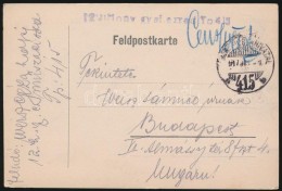 1917 Tábori Posta LevelezÅ‘lap / Field Postcard '12. Honv. Gyal. Ezred' + 'TP 415 B' - Andere & Zonder Classificatie