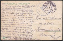 1917 Tábori Képeslap 'K.u.k. Heeresbahn ...' + 'FP 340 B' - Other & Unclassified
