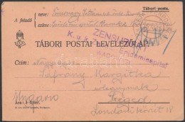 1915 Tábori Posta LevelezÅ‘lap / Field Postcard 'K.u.k. Zentral-Epidemiespital WADOWICE' + 'EP 141' - Autres & Non Classés