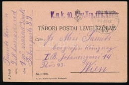 1915 Tábori Posta LevelezÅ‘lap 'K.u.k. 10. Kav.Trp.Div.Kmdo.' + 'TP 89' - Andere & Zonder Classificatie