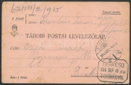 1914 Tábori Posta LevelezÅ‘lap 'BERKESD' Postaügynökségi Bélyegzéssel +... - Other & Unclassified