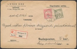 1909 Végrehajtási Letiltás Helyi Ajánlott Levélként Feladva Turul 6f +... - Andere & Zonder Classificatie