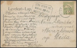 1906 Képeslap 'ALSÓ-VERECZKE' + 'DÉDA BEREG VM.' Postaügynökségi... - Autres & Non Classés