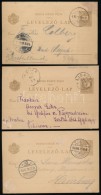 1896-1899 3 Db Futott 2kr Díjjegyes Millenniumi Képes LevelezÅ‘lap: Pozsony - Sonstige & Ohne Zuordnung
