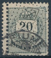 O 1881 20kr Dupla Fogazással, Peterdi Bélyegzéssel - Other & Unclassified