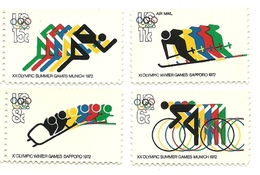 1972 - Stati Uniti 959/61 + PA 78 Olimpiadi Di Monaco E Di Sapporo, - Summer 1972: Munich