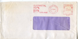 EMA Belgique,industrie Metallurgie Buysmetal 8720 Harelbeke Sur Lettre Obliterée 23.8.1984 - Other & Unclassified