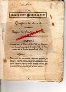 87 - LIMOGES - PROJET BUDGET DE 1830- AVEC COMPTES 1827-1828- PRESENTE PAR M. NOUALHIER MAIRE - - Documenti Storici