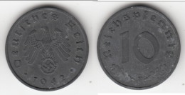 **** ALLEMAGNE - GERMANY - 10 REICHSPFENNIG 1942 F - 3ème REICH - THIRD REICH - ZINC **** EN ACHAT IMMEDIAT - 10 Reichspfennig