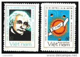 Vietnam 1979 MiNr. 1018/ 1019  (*) / Original Without Gum   100. Geburtstag Von Albert Einstein - Albert Einstein