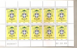 Wallis & Futuna 2009 N° Feuille 722 X 10 ** Armoiries, Monseigneur Michel Darmancier, Saint-Chamond, Évêque Missionnaire - Unused Stamps