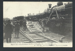 +++ CPA - KONTICH - CONTICH - Mai 1908 - Accident De Chemin De Fer - Voitures Démantibulées - Train Trein  // - Kontich