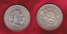 Netherlands 1 Gulden 1964 - 6,5 Grams 720 Silver - 1948-1980 : Juliana
