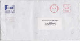 France, ASSEMBLEE NATIONALE,N° 414,1999 ( GOUV 26) - Cartas Civiles En Franquicia