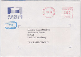 France, ASSEMBLEE NATIONALE,N° 718,1998 ( GOUV 30) - Cartas Civiles En Franquicia