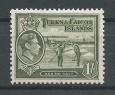 TURKS CAIQUES 1938 N° 128A * Neuf = MH Trace Charnière Cote 1 € Ramassage Du Sel - Turks E Caicos