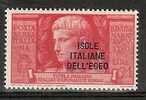 1938 EGEO AUGUSTO 5 LIRE MNH ** - VR6482 - Aegean