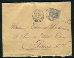 Tunisie - Enveloppe De Tunis Pour Paris En 1904 ( Pli Central ) -  Réf O 272 - Lettres & Documents