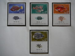 Israel 1963 MNH # Mi. 291/4 Fishes - Ungebraucht (ohne Tabs)