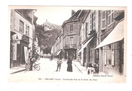 CPA 39 Très Belle Vue Animée, Poligny, La Grande Rue Et La Croix Du Dent, Le Jura Used 1910 WITH STAMP TIMBRE - Poligny