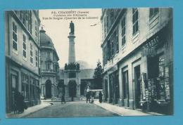 CPA 54  - Marchands De Cartes Postales Tabac Rue De Boigne Fontaine Des Eléphants CHAMBERY 73 - Chambery