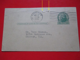 Q1-Correspondence Card/Postcard-Chicago 1940. - 1921-40