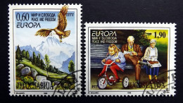 Jugolawien 2712/3 Oo/ESST, EUROPA/CEPT 1995, Frieden Und Freiheit - Used Stamps